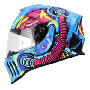 CASCO INTEGRAL SHAFT 551 DEUS EX MACHINA AZUL FUCSIA PROMO BV