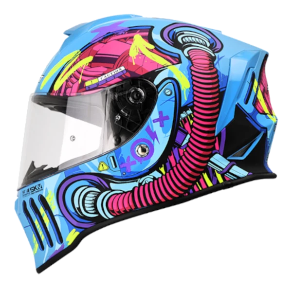 CASCO INTEGRAL SHAFT 551 DEUS EX MACHINA AZUL FUCSIA PROMO BV