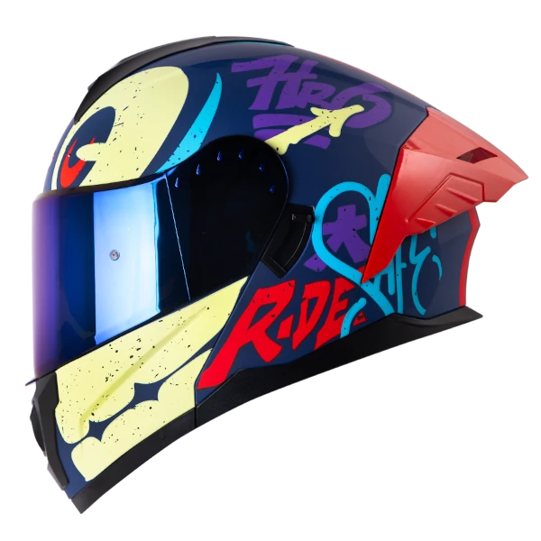 CASCO ABATIBLE HRO 3480 DV EVO LETTER FACE AZUL MORADO BV