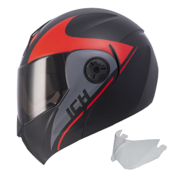 CASCO ABATIBLE ICH 3110 DROP ROJO +VISOR 1.0 BV