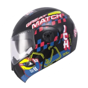 Casco ICH 3110 S modelo Eracer color amarillo, versión BV 3.0 para motocicleta