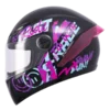 Casco integral ICH 501 SP Bolt Rush fucsia brillo BV 2.0 para motociclista diseño deportivo y alta protección