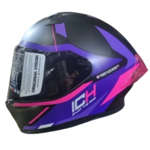 Casco integral de motocicleta color fucsia modelo ICH 503 Trend marca BV