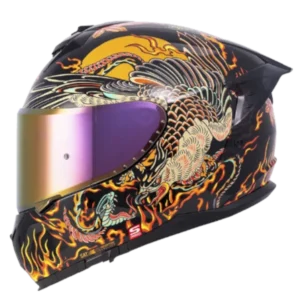 CASCO INTEGRAL SHAFT PRO 610 DV RESURGIMIENTO NEGRO NARANJA BV
