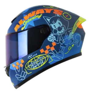 Casco integral X-One 500 GT EVO Madkat con diseño gráfico agresivo y visera transparente – modelo original certificado para motociclistas.