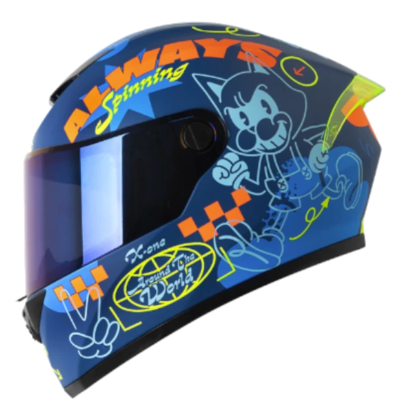 Casco integral X-One 500 GT EVO Madkat con diseño gráfico agresivo y visera transparente – modelo original certificado para motociclistas.