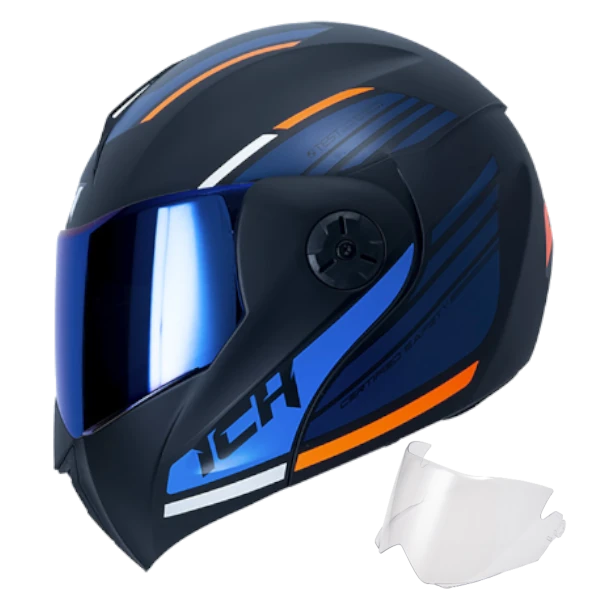 Casco abatible ICH 3110 Auge con diseño moderno y visor transparente – modelo original certificado DOT, incluye visor adicional gratis.