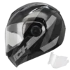 CASCO ABATIBLE ICH 3110 FOLDED GRIS BRILLO 1.0 BV Casco abatible ICH 3110 Folded con diseño gráfico moderno y visor transparente – modelo certificado DOT, incluye visor adicional gratis.