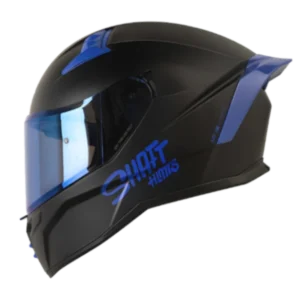 Casco Integral SHAFT 504 DV Solid Azul Mate BV con visor doble y diseño aerodinámico