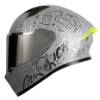 Casco Integral ICH 503 Banks color negro brillante, talla L, con doble visera y diseño moderno