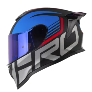 Casco integral HRO 506 SP Wise Negro Azul BV con visor antirrayas, interior lavable y certificación DOT.
