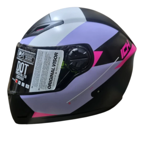 Casco integral ICH 501 June color fucsia mate BV para motociclistas.