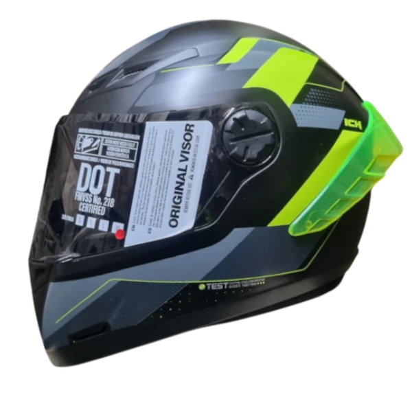Casco integral ICH 501 Ruubir en color amarillo BV para motociclistas.
