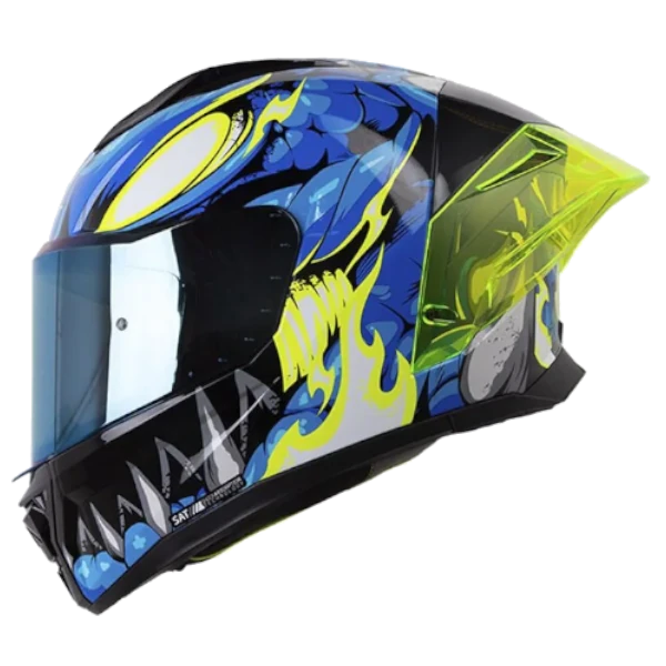 Casco integral Shaft 596 SP Tiamat Azul BV para moto con envío gratis a toda Colombia