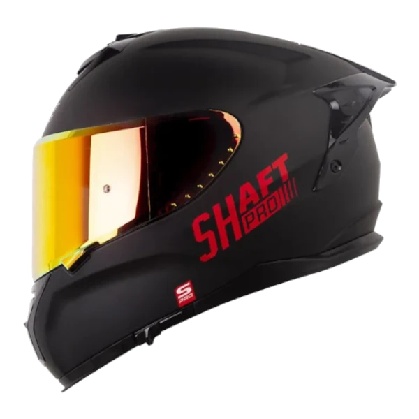 Casco integral Shaft Pro 610 DV Evo Solid en color negro y rojo 1.0