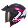 Casco moto abierto ICH 102 Silvermax fucsia BRILLO
