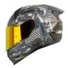 Casco integral Shaft 560 Evo Makind Astro gris camaleón BV 1.0 para motociclista diseño deportivo y alta protección