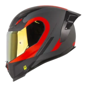 Casco integral Shaft 562R Suuroka gris rojo 1.0 BV para motociclista