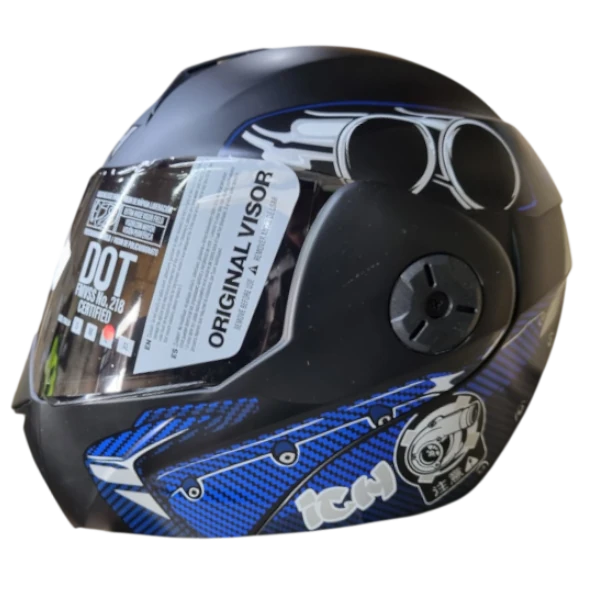 Casco abatible ICH 3110 JMD color negro azul BV 1.0