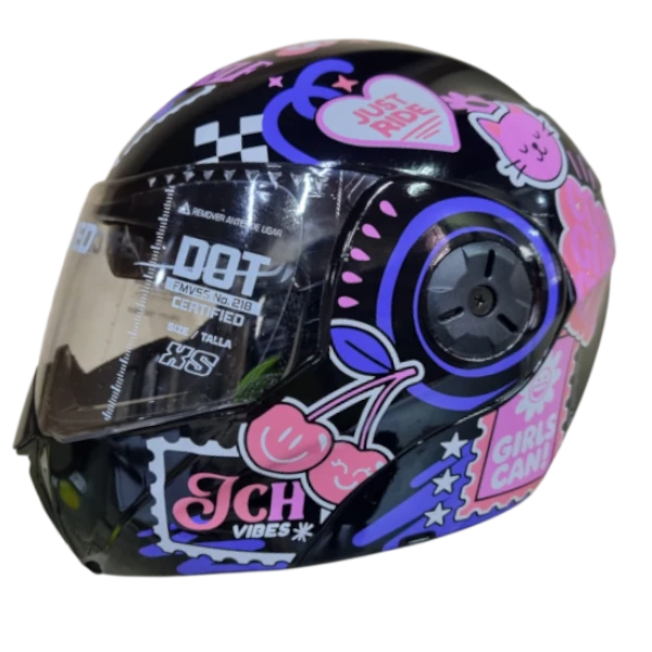 CASCO ABATIBLE ICH 3110S SPARKZ ROSADO 1.0 BV Casco abatible ICH 3110S Sparkz rosado para motocicleta
