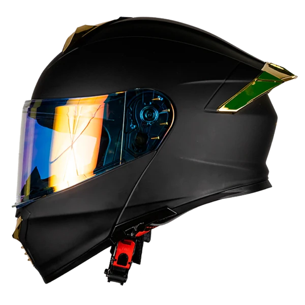 Casco abatible KOV Thunder negro dorado BV 1.0