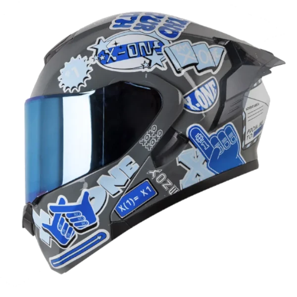 CASCO ABATIBLE X ONE 3000 RS EXUAN AZUL GRIS 1.0 BV Casco abatible X ONE 3000 RS EXUAN azul gris para motocicleta
