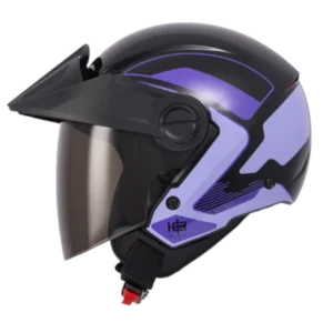 Casco moto abierto ICH 102 Silvermax morado