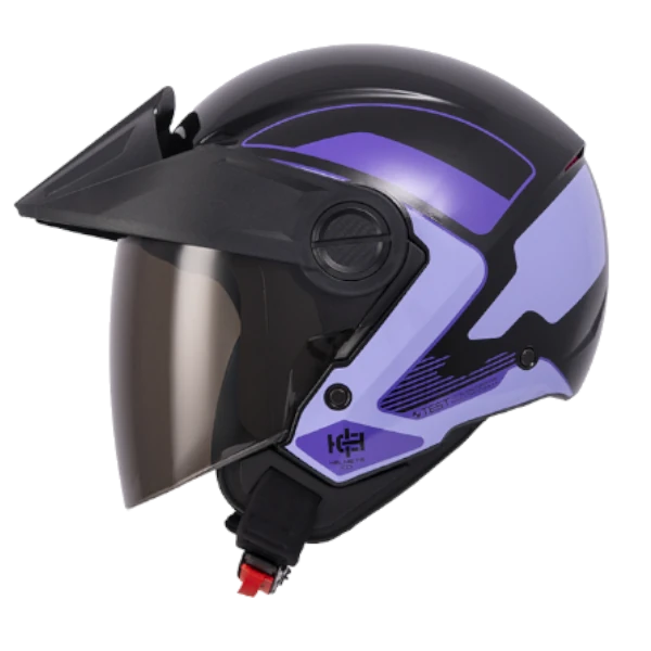 Casco moto abierto ICH 102 Silvermax morado