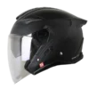 Casco abierto SHAFT PRO 343 DV Solid negro BV 1.0 con visor para motocicleta