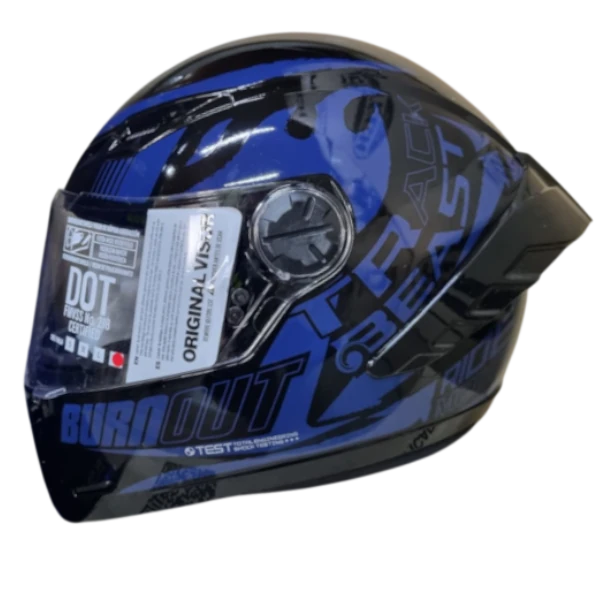Casco integral ICH 501 SP Speed Freak en color azul, diseño deportivo y aerodinámico