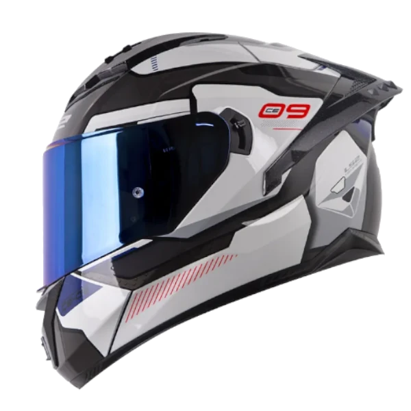 Casco integral LS2 806 Fusion CE 09 color negro y gris para motocicleta