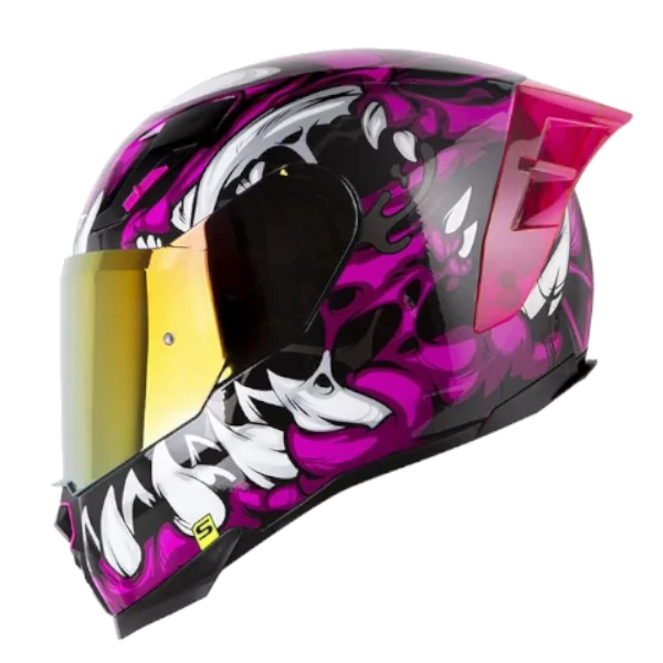 CASCO INTEGRAL SHAFT 562R NEGRO FUCSIA BV 1.0 Casco integral Shaft 562R color negro y fucsia BV 1.0 para motocicleta