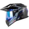 Casco multipropósito Shaft MX400 Render BV 2.0 color azul para motocicleta
