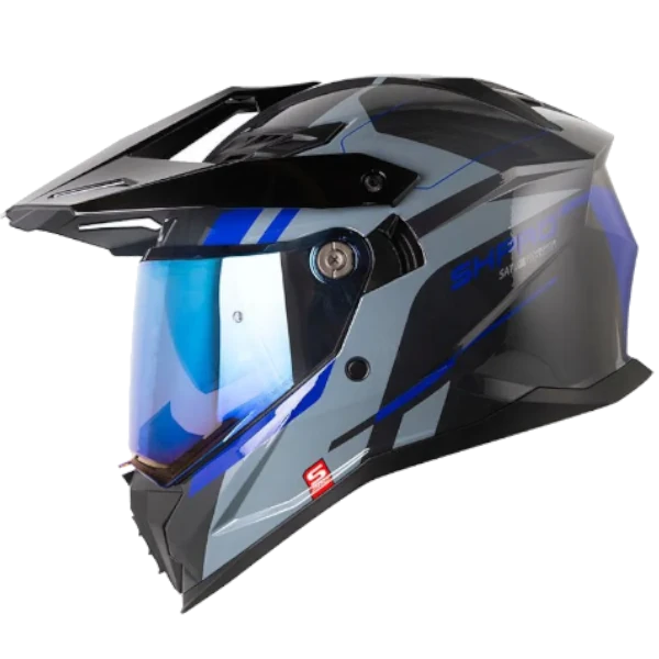 Casco multipropósito Shaft MX400 Render BV 2.0 color azul para motocicleta