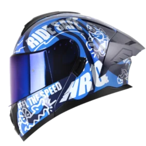 Casco abatible HRO 3480 DV Evo Over azul BV 1.0 para motociclista diseño moderno y seguro