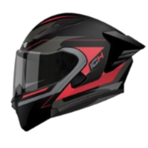 Casco Abatible ICH 3130 Swet Negro Rojo BV 1.0 para moto