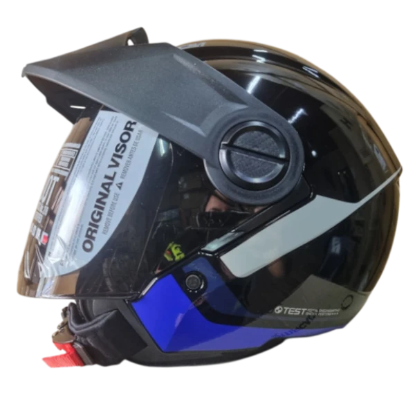 CASCO ABIERTO ICH 102 CEST NEGRO AZUL BV 1.0 Casco Abierto ICH 102 CEST Negro Azul BV 1.0