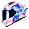 Casco integral ICH 503 edición especial Medellín color blanco azul para motociclista