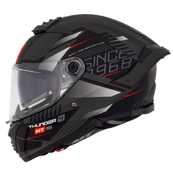 Casco Integral MT Thunder 4 SV Luminence Gris Negro BV 1.0