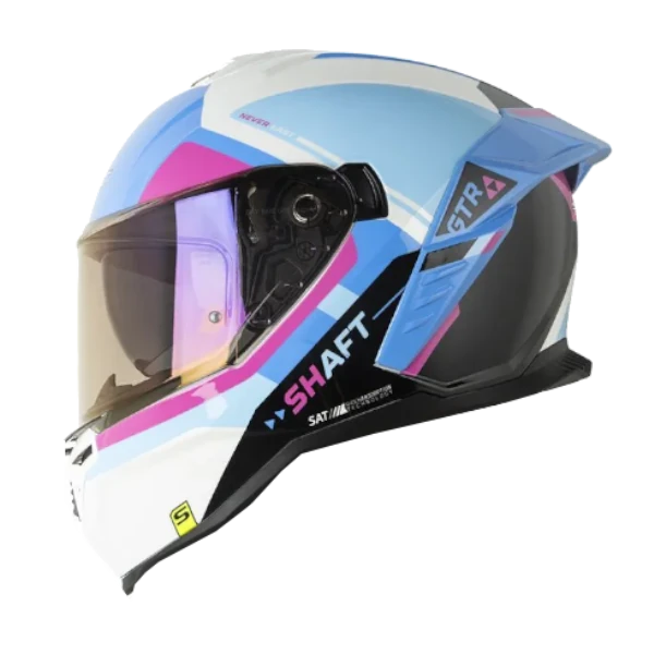 Casco integral Shaft 598 GTR Take Down fucsia BV 1.0 para motociclista diseño deportivo y alta protección