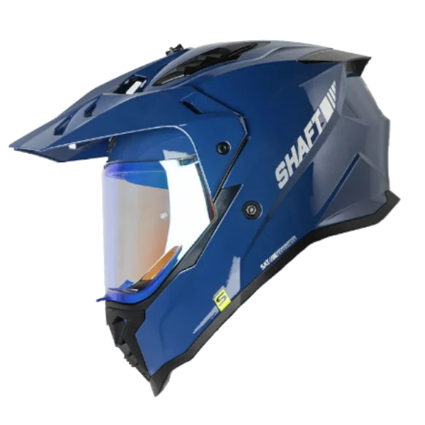 Casco Multipropósito Shaft MX 360 Solid Azul Brillo BV 1.0 para moto