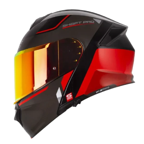 Casco abatible Shaft 4000 DV Evo Laced negro rojo BV 1.0