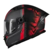 Casco Integral MT Braker SV Charm B5 Negro Rojo BV 3.0